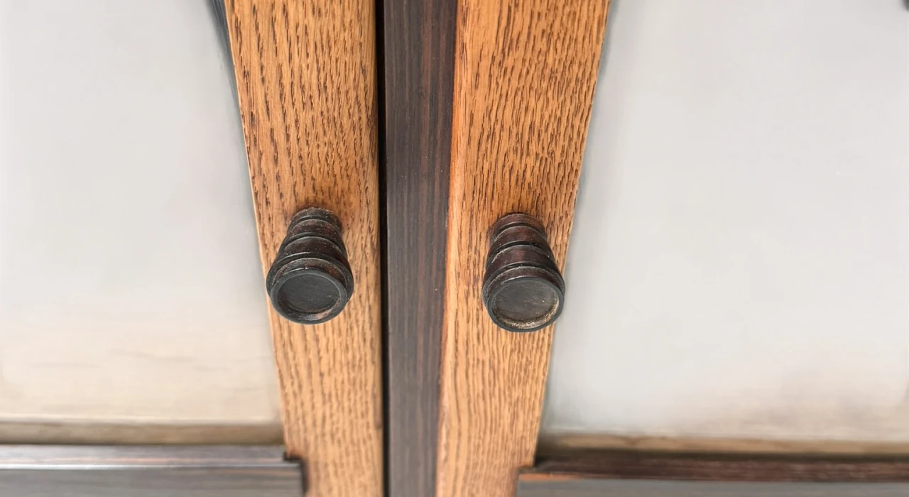 Art Deco Modernist Four-Door Bookcase, 1920s